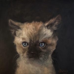 Siamese cat painting