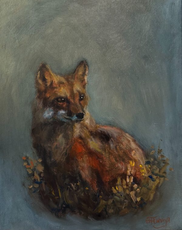 Delicate red fox art print