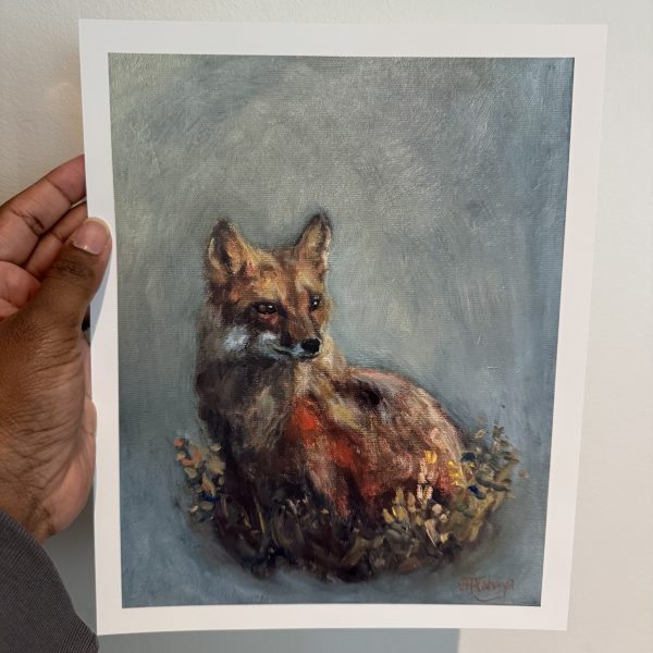 Delicate red fox art print - Image 2
