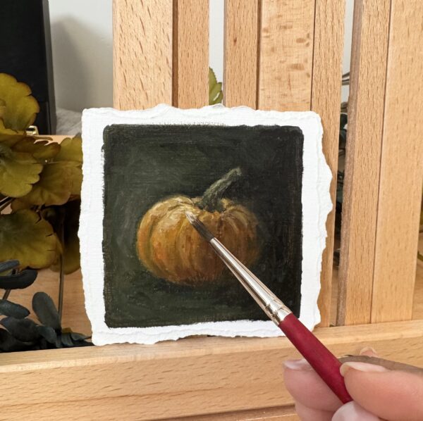 Classic pumpkin in Vintage style Fall frame - Image 2